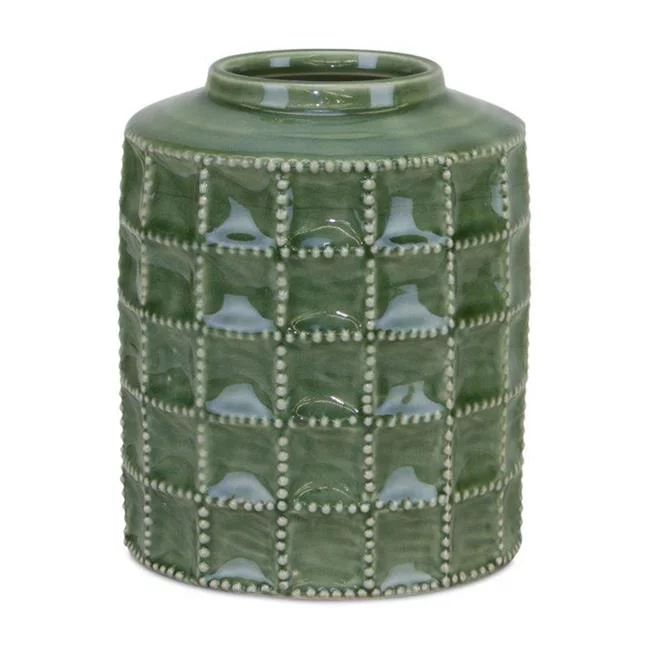 Melrose 82292 6.5 x 8 in. Terra Cotta Vase&#44; Green & White - Set of 2 - Walmart.com | Walmart (US)