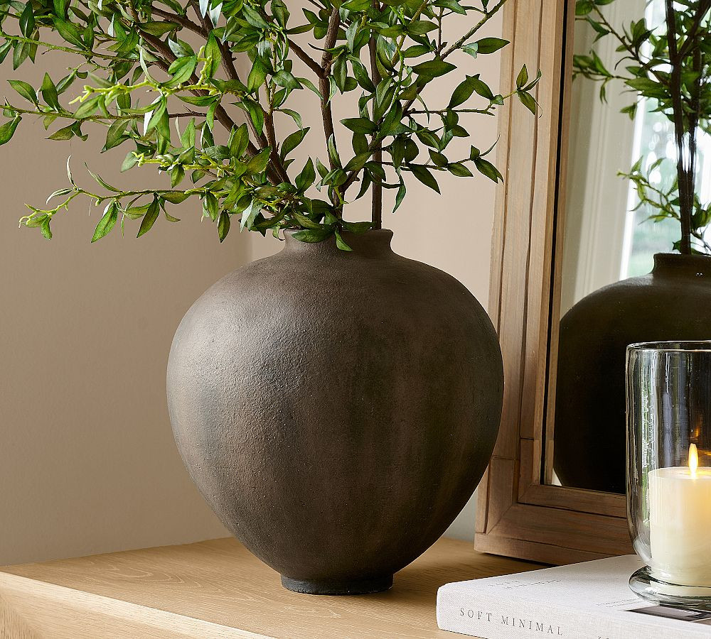 Matte Brown Vase | Pottery Barn (US)