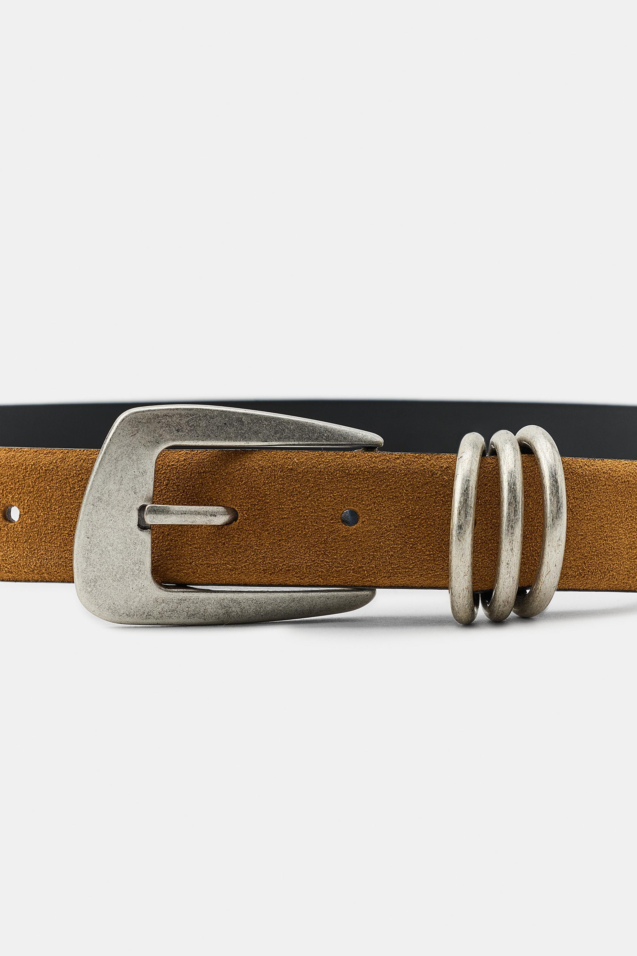 TRIPLE LOOP SPLIT SUEDE BELT | Zara UK