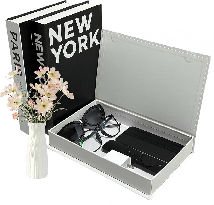 3 Pieces Decorative Books, Faux Books with Hidden Storage, Aesthetic Decor for Bookshelf Coffee T... | Amazon (US)