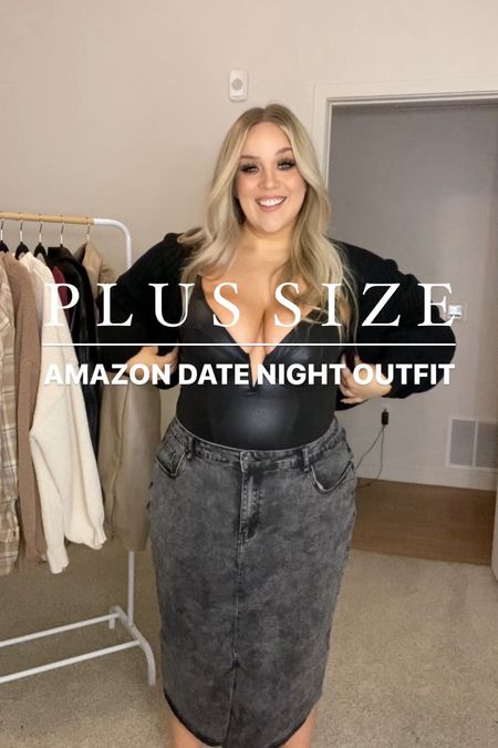 plus size amazon date night outfit of the day 🖤🫶🏻

Bodysuits are the viral Shapewear bodysuits from popilush. I’m wearing a size 3x

Sweater shrug is from Amazon in size 3x 

Skirt is from shein in size 3x as well. 

Boots are from lane Bryant. They come in widewidth and are really comfortable! Heel is easy to walk in too :) 
_____________________

plus size, plus size outfit, plus size fashion, curvy style, curvy fashion, size 20, size 18, size 16, size 3x size 2x size 4x, casual, Ootd, outfit of the day, date night, date night outfit, lingerie, date night lingerie, fall outfit, fall style, casual date night, casual fall outfit, shacket, plaid, neutral, casual chic, every day Ootd, fashion Plus Size Winter Outfit 30 days of Plus Size Outfits day 24 wearing Forever 21, dress and winter style, Sheertex, combat boots, size 18, size 20, joggers and sweater casual style Casual date night outfit, dinner outfit, ootd. Lingerie, plus size lingerie, lace bodysuit, Plus size fashion, ootd, outfit of the day, casual style, atheltic, athlesiure, comfortable chic, cozy, bike biker shorts, bra. Curvy, midsize, comfortable bra, joggers, lingerie, boudior, pink dress, date night dress, Valentine’s Day, Valentine’s Day dress, vday dress, vday outfit, fall outfit, fall style, fall outfit, holiday outfit, holiday dress

#LTKmidsize #LTKSeasonal #LTKplussize