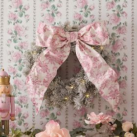 LoveShackFancy Pink Damask Wreath (15") | Pottery Barn Teen