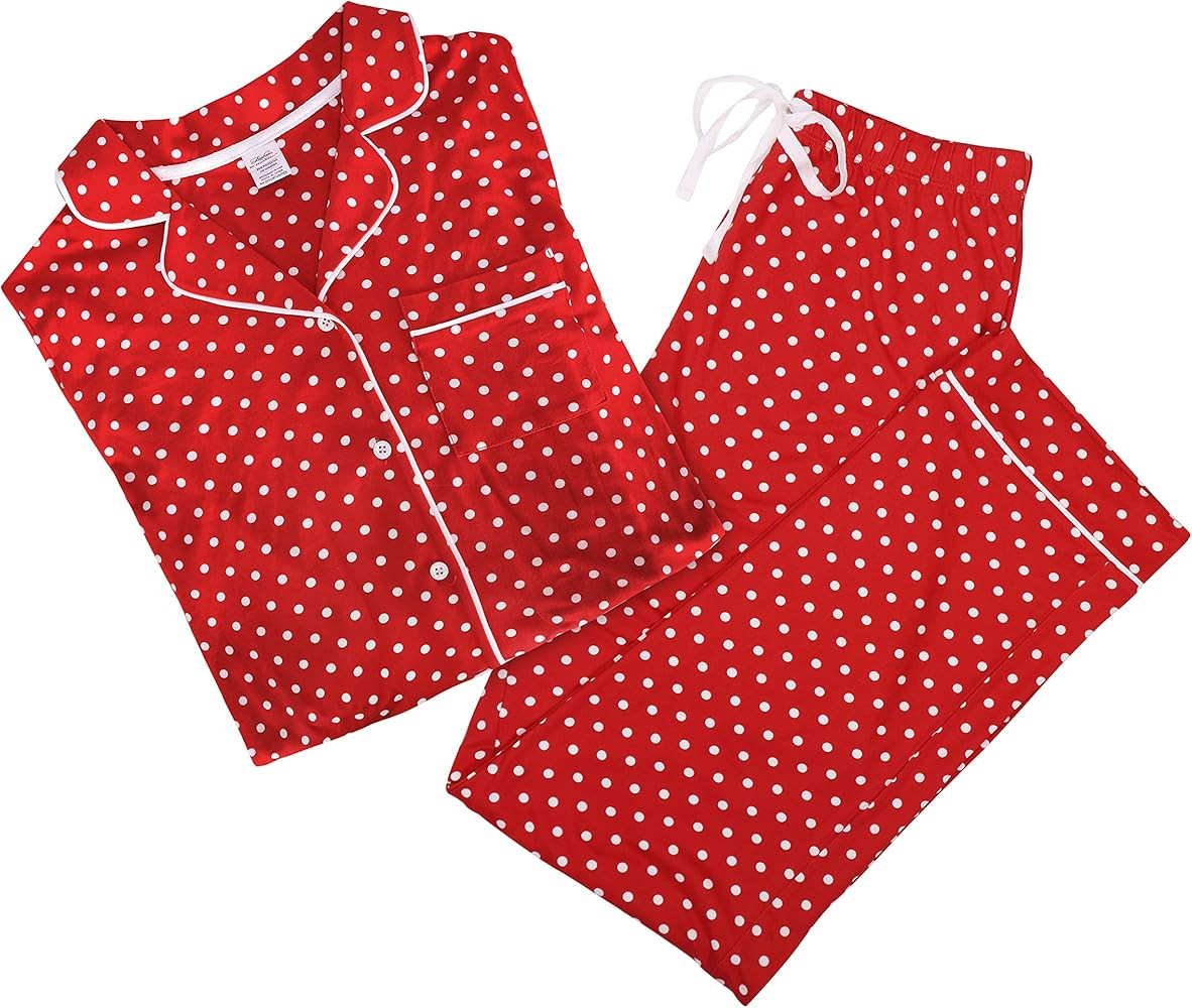 Fashion by Mirabeau Long-Sleeve Button-Up Loungewear Set | Amazon (US)
