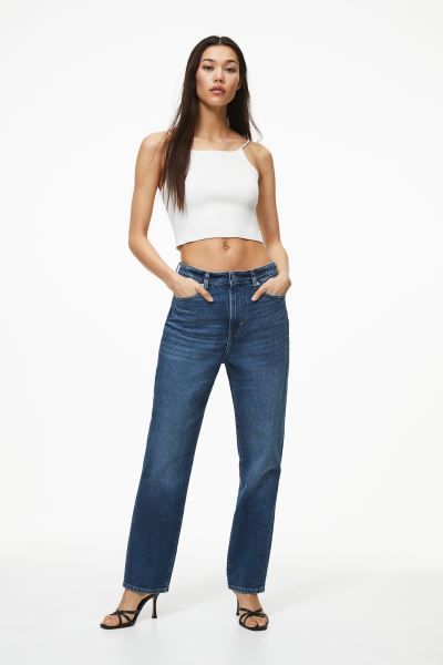 Vintage Mom Fit Ultra High Ankle Jeans - Black - Ladies | H&M GB | H&M (UK, MY, IN, SG, PH, TW, HK)