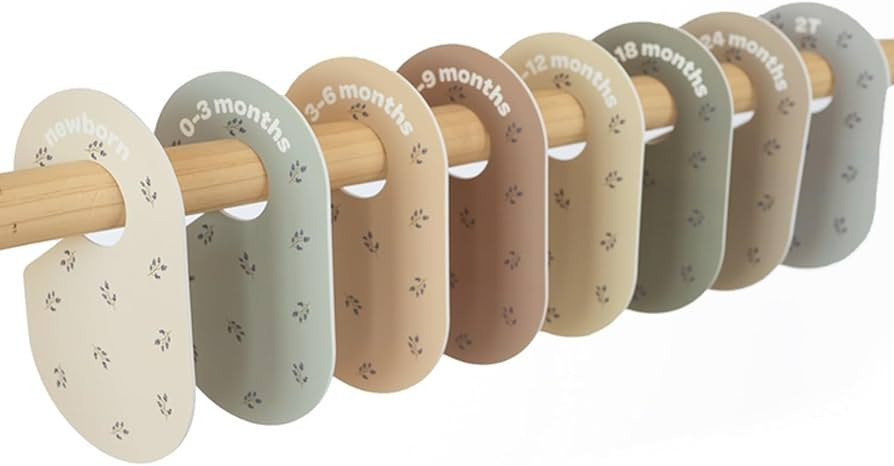 3 Sprouts Baby Closet Dividers Set of 8 - Toddler Clothes Organizer Hanger, Double-Sided Size Lab... | Amazon (US)