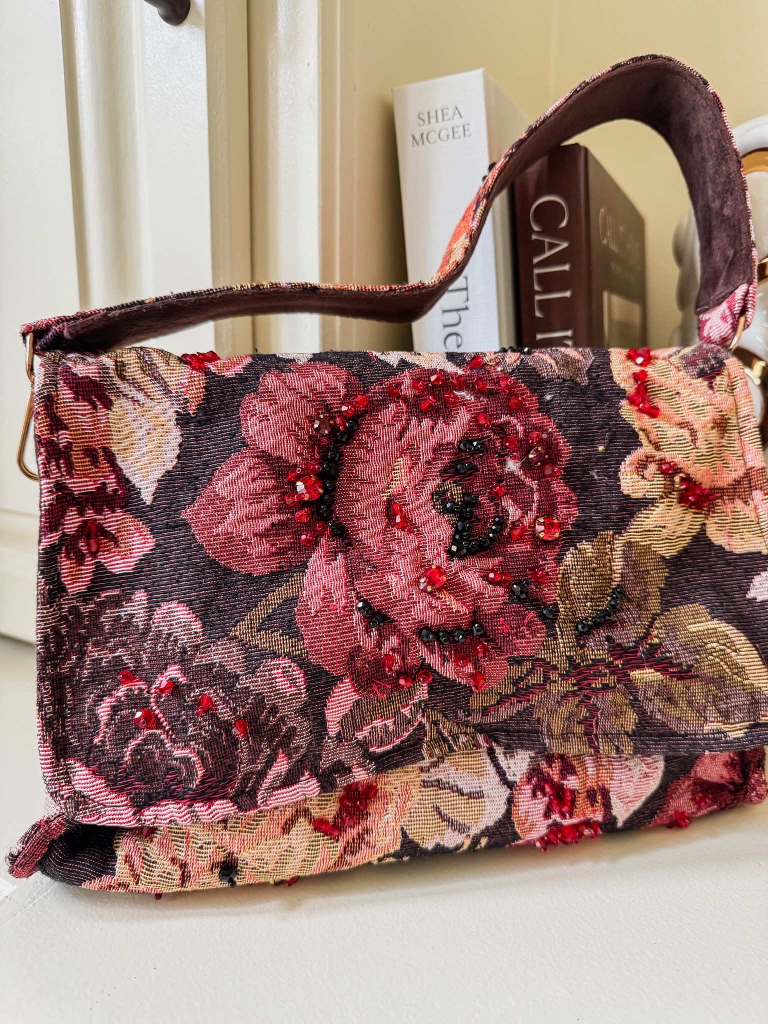 Jacquard beaded bag for Fall.

#LTKootd #LTKOver40 #LTKSeasonal