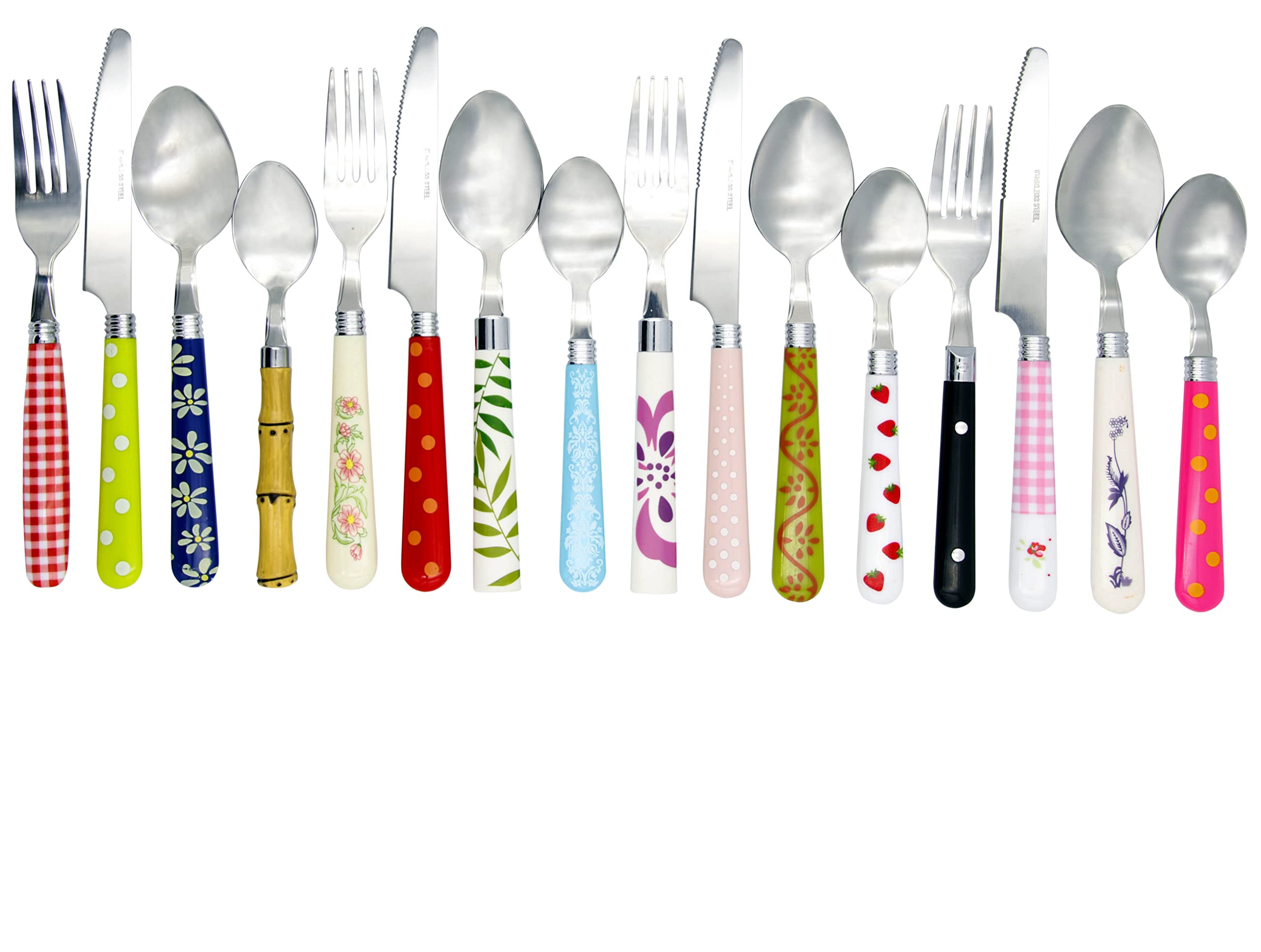 The Original Brink House Eclectic Collection Mix & Match Stainless Steel Cutlery Set with Multico... | Amazon (US)