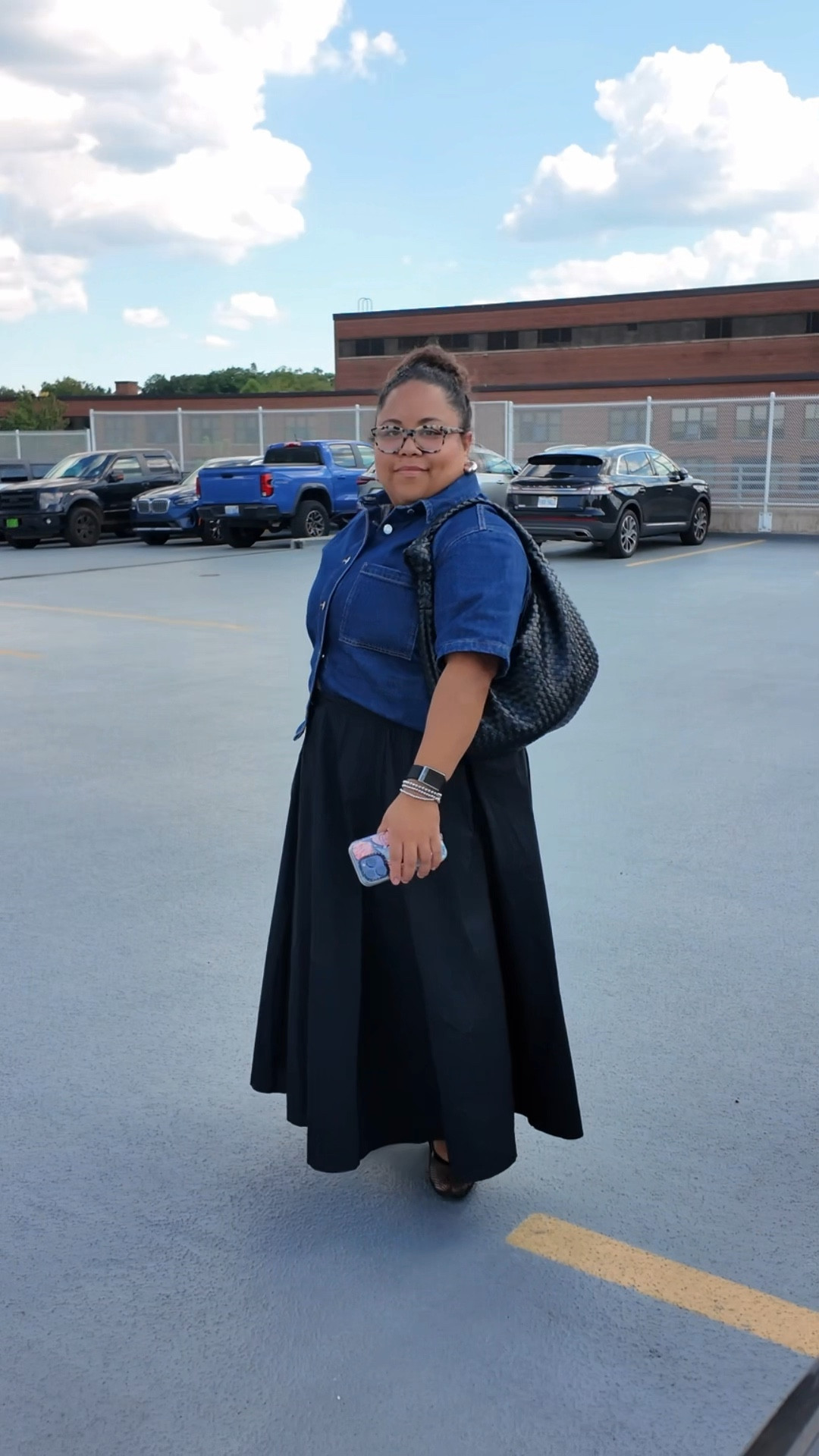 This is one of my go-to work outfits when i can dress more casual! 

I love a cotton midi skirt with a cropped denim top. I also decided to try out the mesh shoe trend… not sure how I feel about it. 

Abercrombie skirt, H&M top, target shoes, Melie Bianco bag 

#LTKFindsUnder100 #LTKMidsize #LTKStyleTip