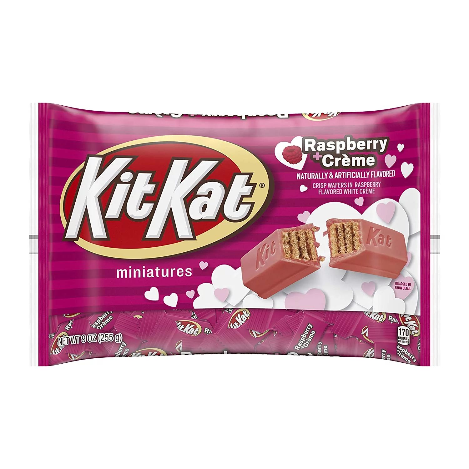 HERSHEYS Kit Kat Raspberry Cream Miniature Valentines, 9 Oz - Walmart.com | Walmart (US)