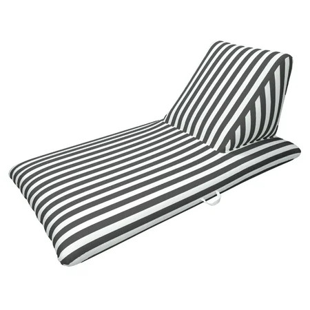 Drift and Escape Pool Chaise Lounge - Black Luxury Fabric Float for Swimming Pools - Morgan Dwyer Si | Walmart (US)