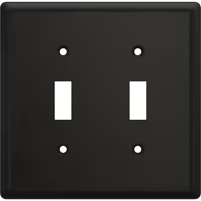 allen + roth  Simple Square Double Switch Wall Plate, 1 Per Pack | Lowe's