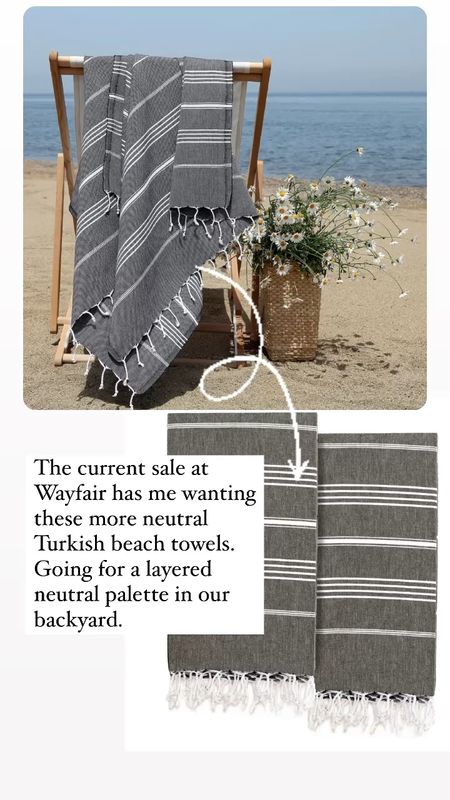 The current sale at Wayfair is making me want to order these neutral colored Turkish black towels! 😍

#LTKxWayDay #pooltowel #beachtowel

#LTKhome #LTKSeasonal #LTKsalealert