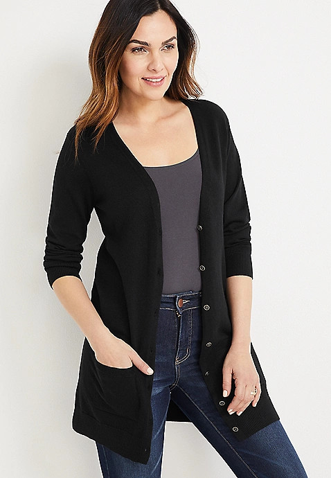 Solid Boyfriend Cardigan | Maurices