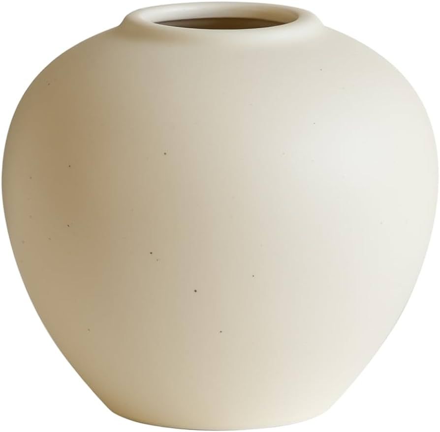 Mini Bud Vases, Ceramic Small Vase for Decor, Matte Crème (C) | Amazon (US)