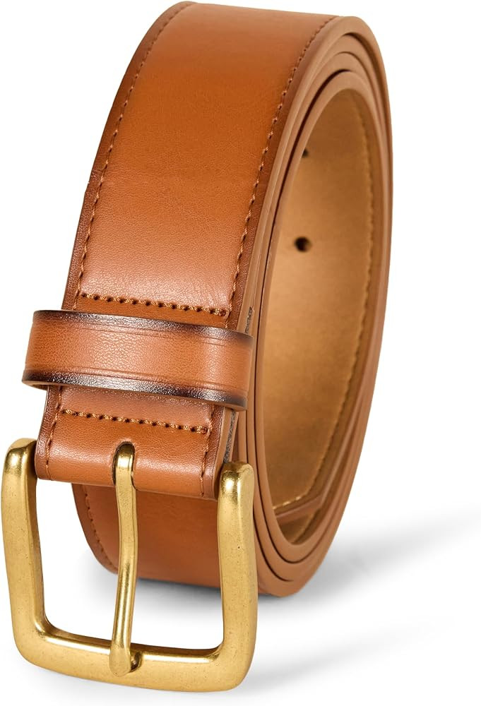 Amazon Essentials Men's Raw Edge Jeans Belt | Amazon (US)