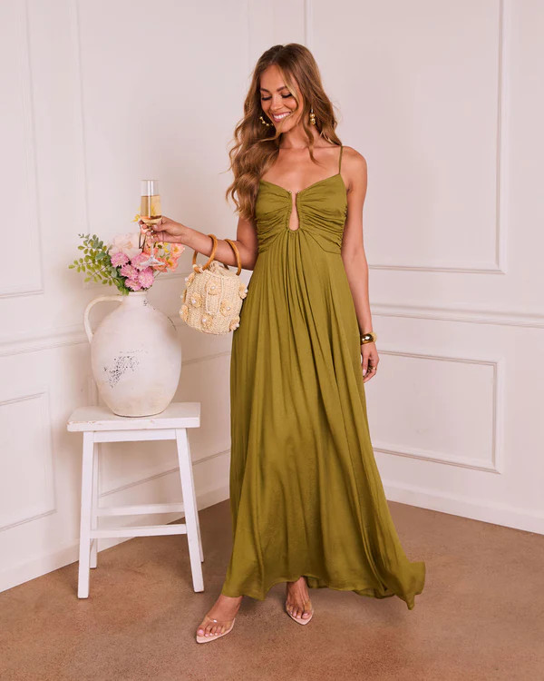 Emarah Cut Out Fit And Flare Midi Dress | VICI