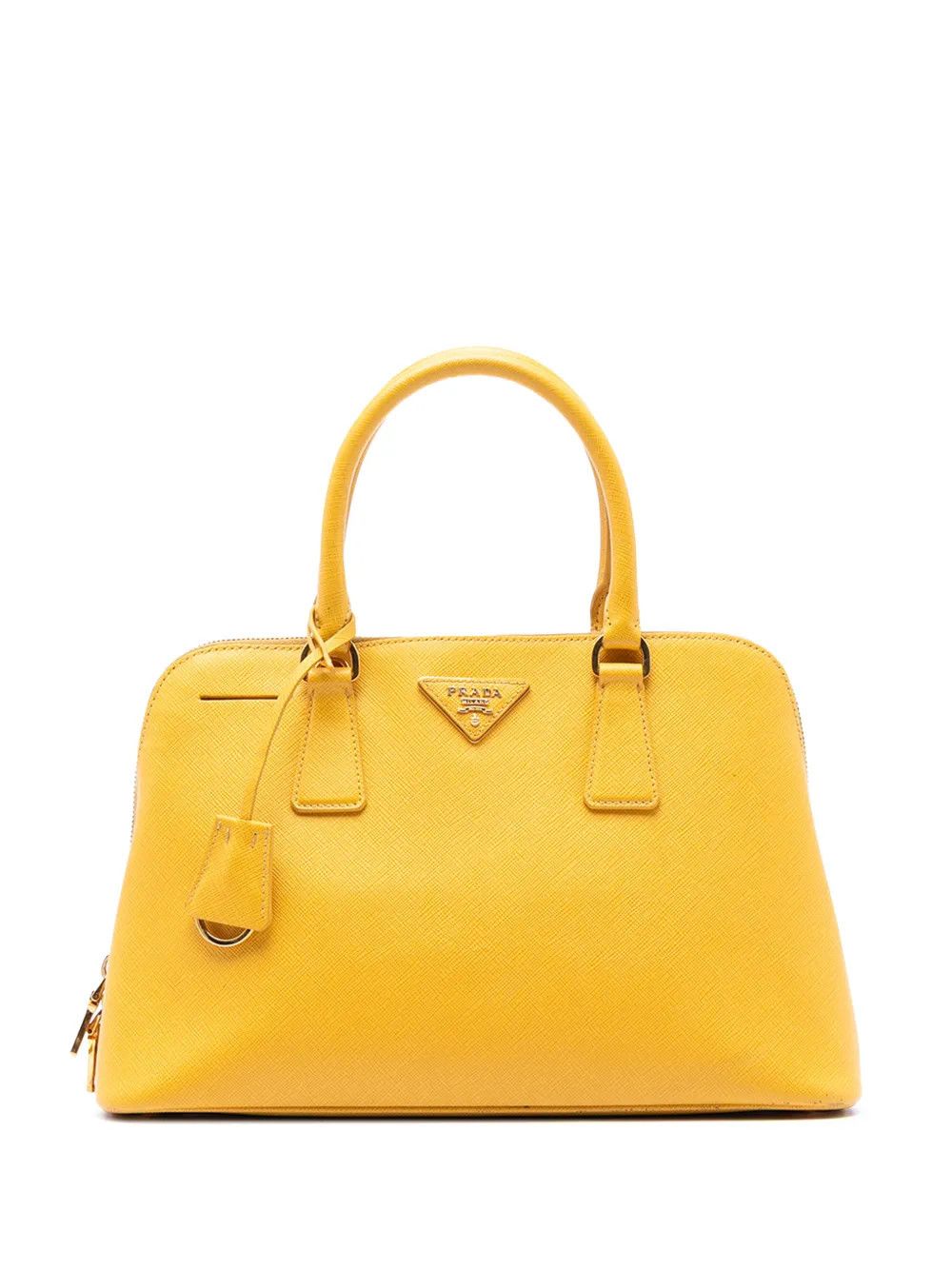 Prada Pre-Owned 2010-2025 Medium Saffiano Lux Promenade satchel - Yellow | Farfetch Global