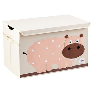 3 Sprouts Hippo Toy Storage Box with Handles | The Container Store