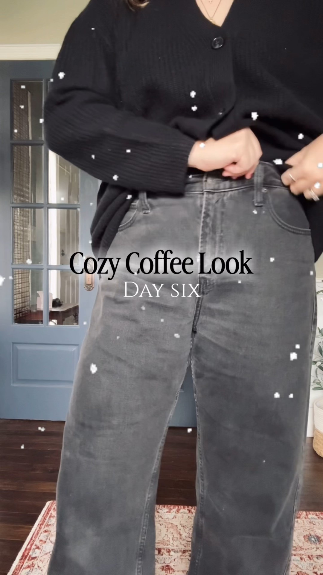 Cozy Coffee Look - Day 6 

Cardigan - Quince - down a size - it’s already very oversized - still
Oversized a size down 
Jeans - Gap - tts 
Socks - ruffle pack from Target 
Loafers - Freda Salvador- up a half size - code: Jena10 
Red Lip- Merit - color : Power 
Mug- Target 

#LTKSaleAlert #LTKgrwm #LTKSeasonal