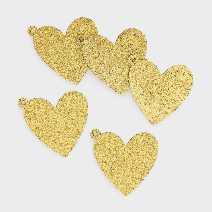 3ct Glitter Gift Heart Topper Gold - Sugar Paper™ + Target | Target