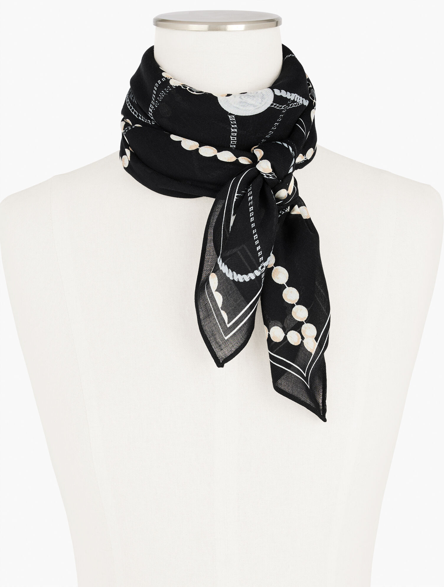 Pearls and Chains Square Scarf | Talbots