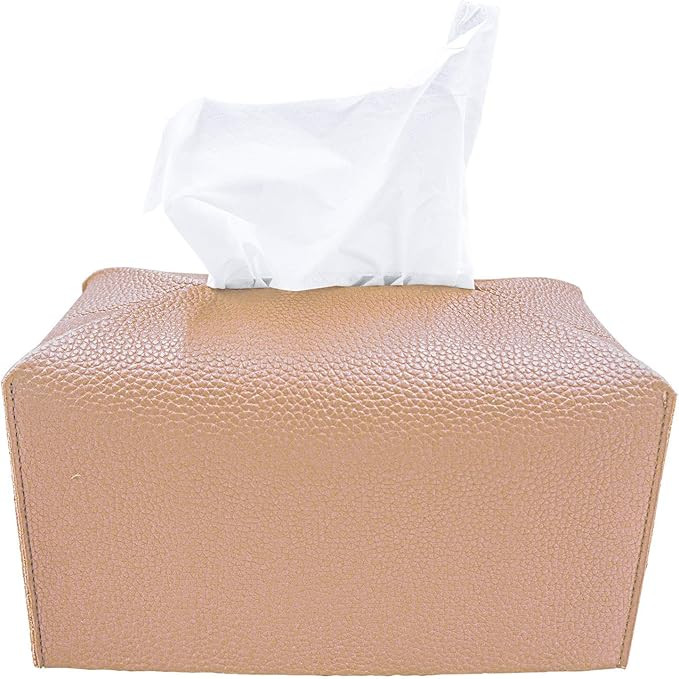 Carrotez Tissue Box Cover, [Refined] Modern PU Leather Rectangular Tissue Box Holder - Decorative... | Amazon (US)