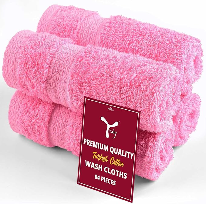 Premium Turkish Cotton Washcloths (4 Pack) Hotel Quality Ultra Soft & Absorbent Towels for Face, ... | Amazon (US)