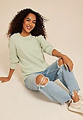 Brushed Waffle Tunic Sweatshirt | Maurices