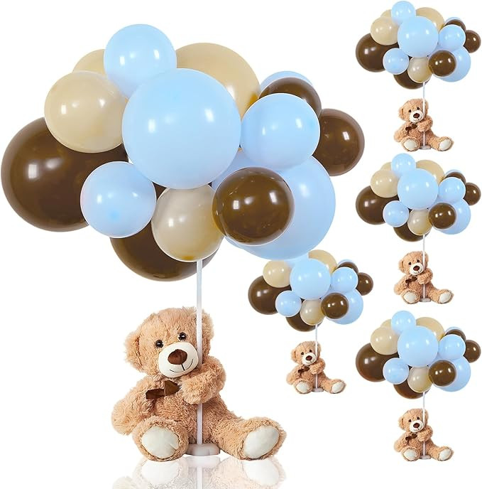 Meooeck 185 Pcs Bear Baby Shower Party Decorations Table Centerpieces 5 Pcs 13. 5'' Gender Reveal... | Amazon (US)