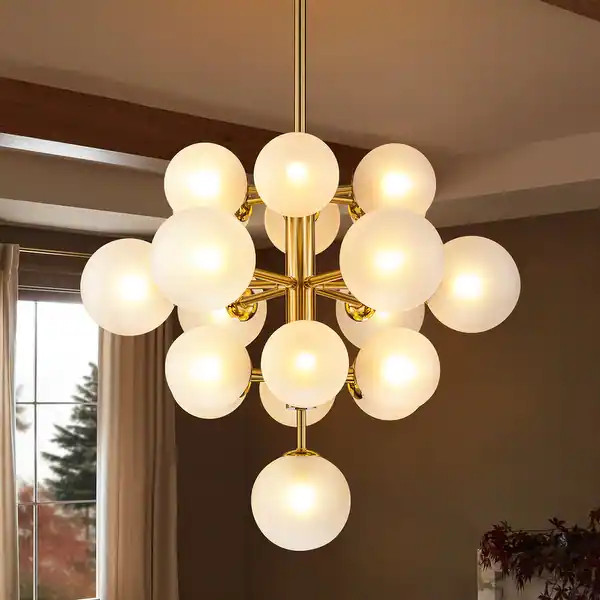 Burness 19-Light 4-Tiered Cluster Sputnik Atomic Glass Globe Bubble Chandelier - Bed Bath & Beyon... | Bed Bath & Beyond