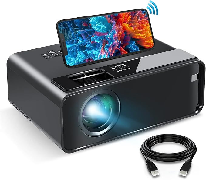 ELEPHAS Mini WiFi Projector for iPhone, 2021 Upgraded HD Movie Projector with Synchronize Smartph... | Amazon (US)