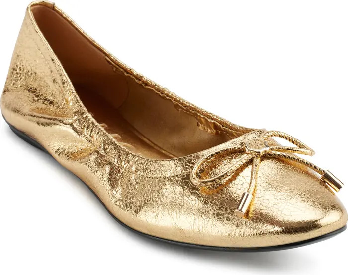 Velma Metallic Ballet Flat (Women) | Nordstrom