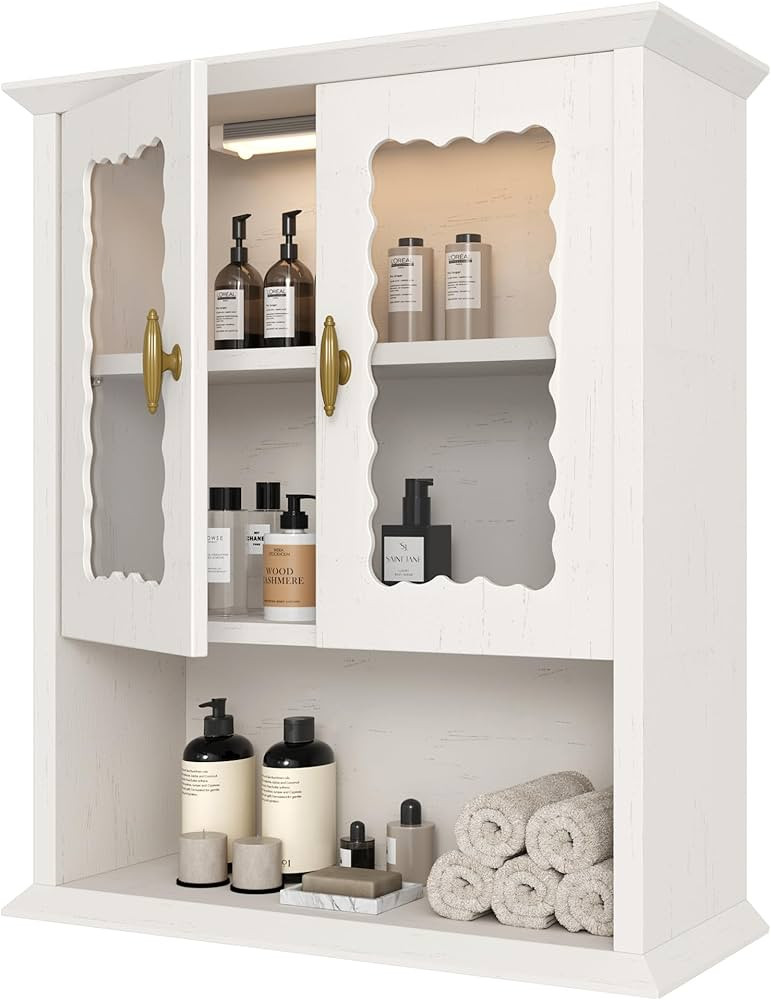 CJL Bathroom Wall Cabinet with Motion Sensor Led Light, Over The Toilet Storage Cabinet, 18.9'' x... | Amazon (US)