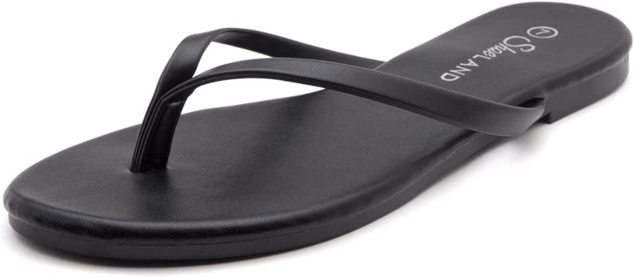 Shoe Land Womens Falema Flip Flops Casual Thong flat sandals Slip on Slides Lightweight Comfortab... | Amazon (US)