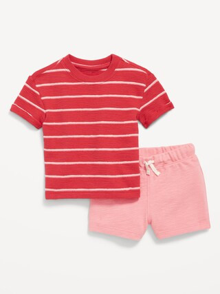 Printed Waffle-Knit Top and Shorts Set for Baby | Old Navy | Old Navy (US)