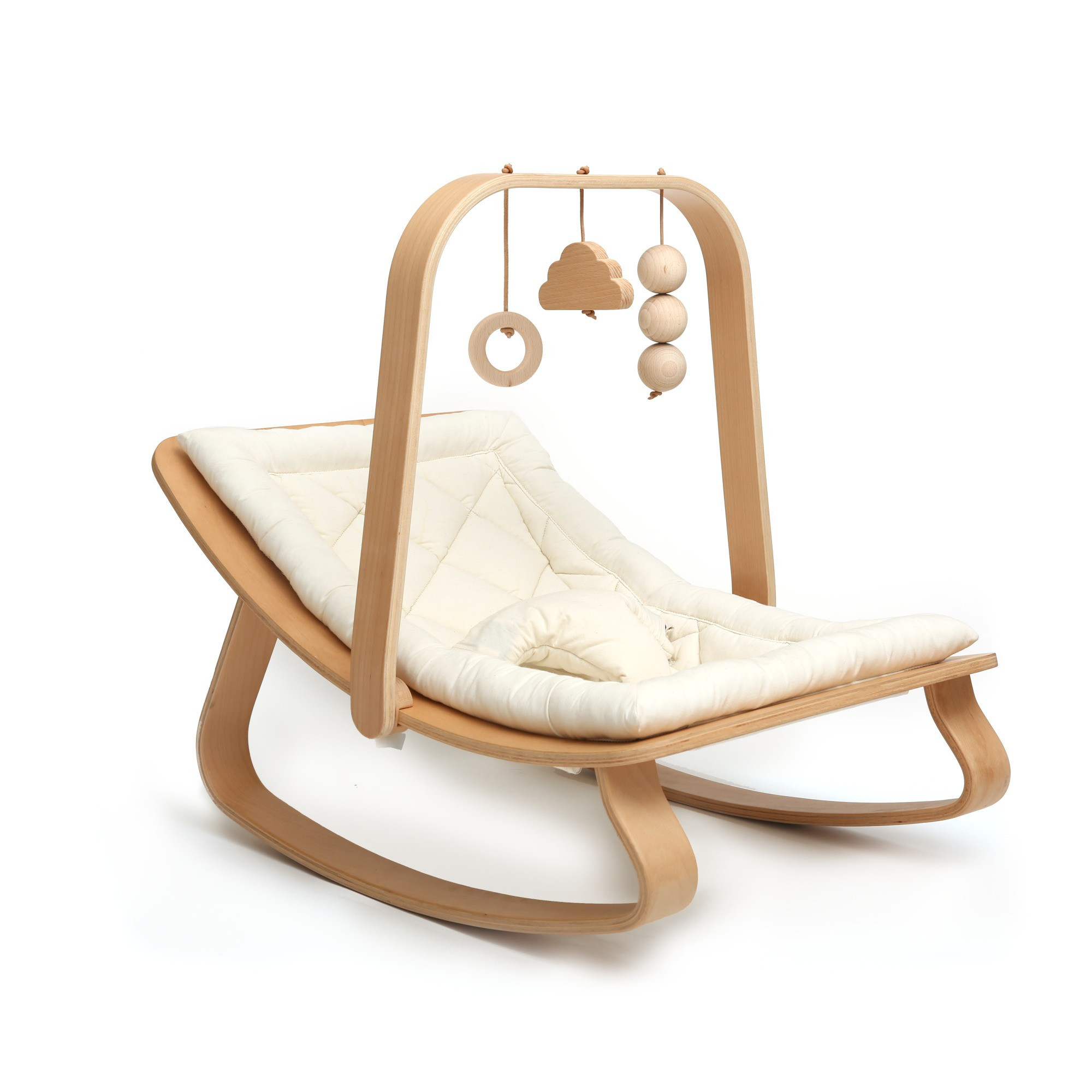 Activity Arch with Toys for Levo Baby Bouncer Beech Charlie Crane Design Baby | Smallable DE