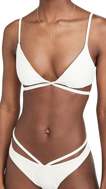 Harlen Solid Tie Front Bikini Top | Shopbop