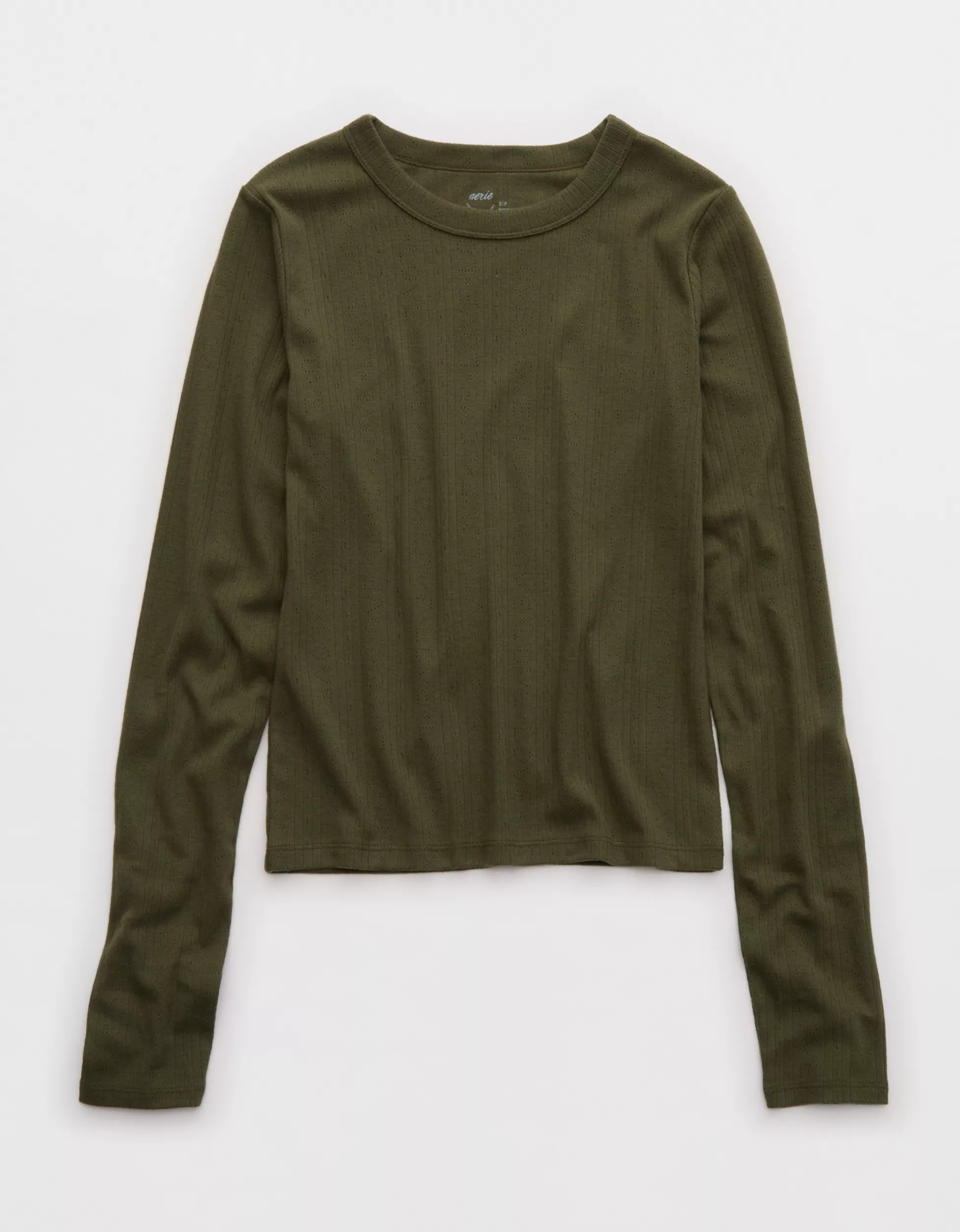 Aerie Pointelle Long Sleeve Top | Aerie