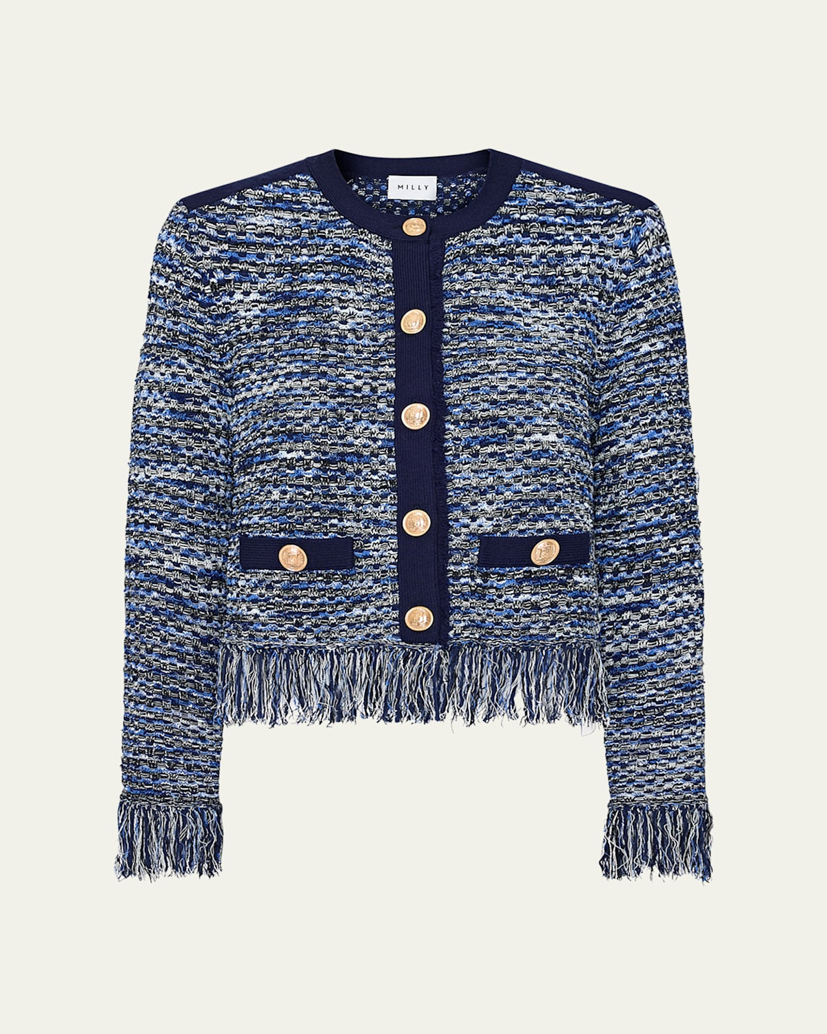 Kaia Fringe-Trim Knit Jacket | Bergdorf Goodman