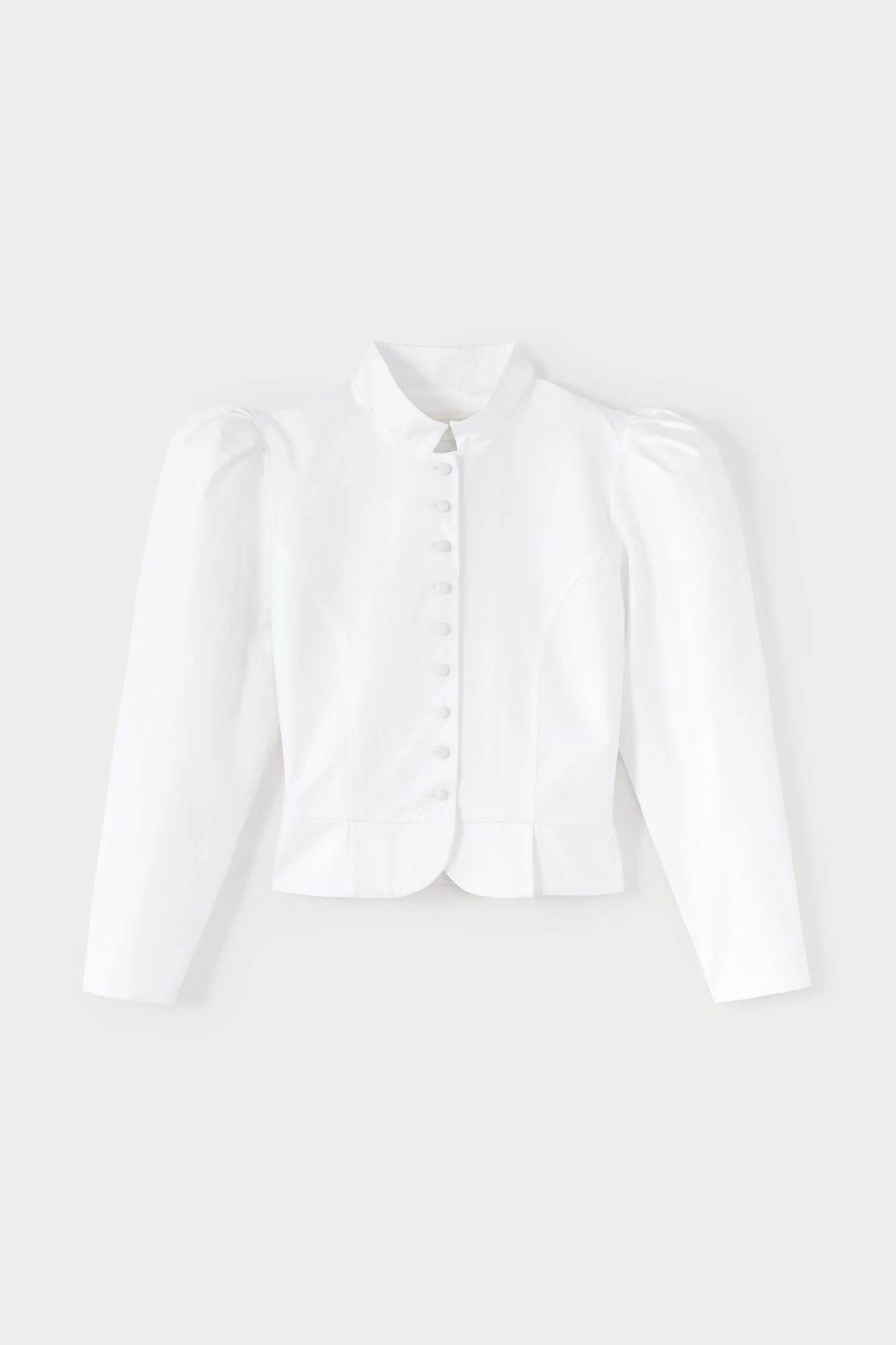 WHITE Popelin Puff Sleeve Shirt | COUPER