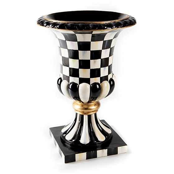 Courtly Check Pedestal Tabletop Urn | MacKenzie-Childs