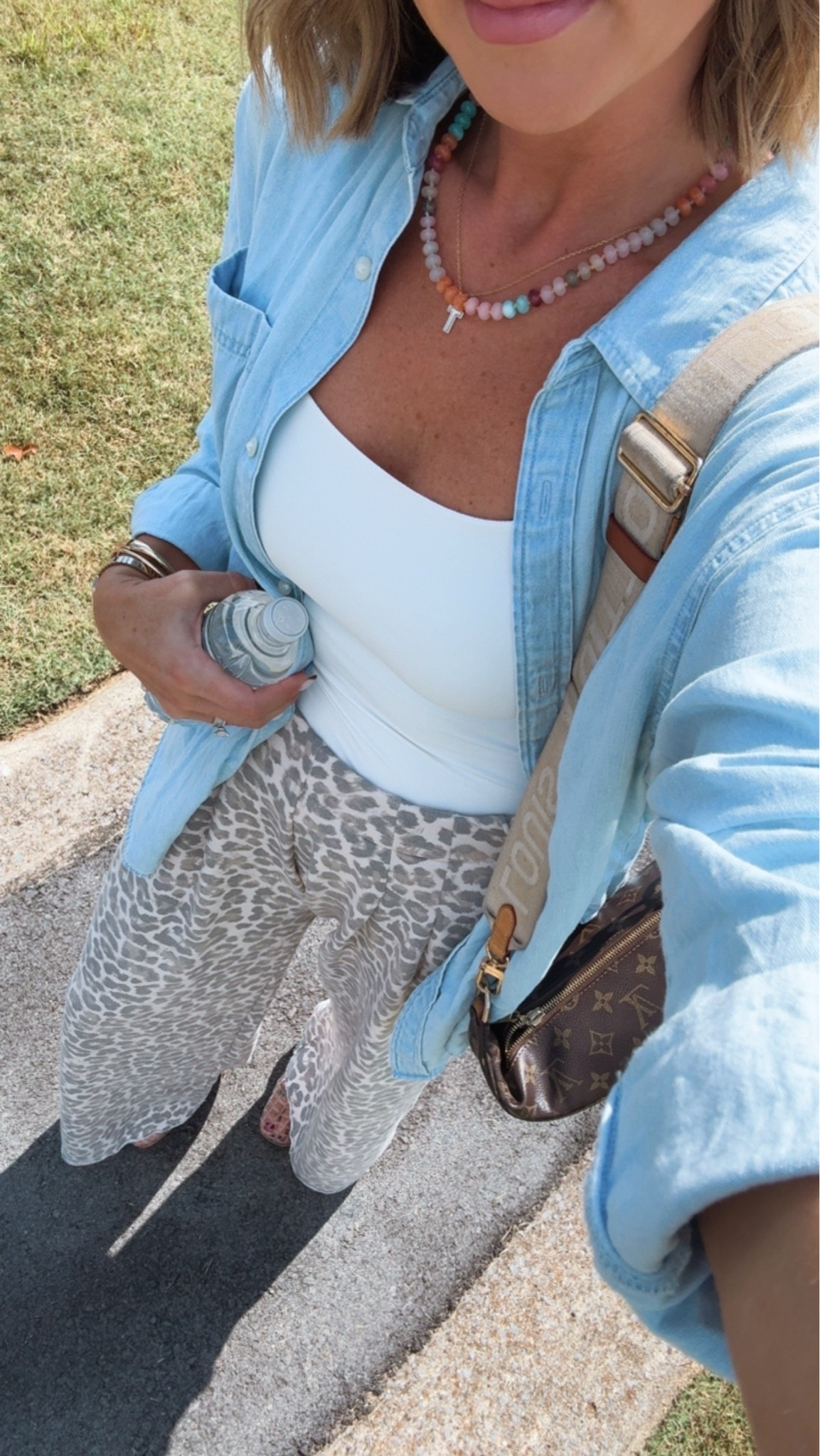 Perfect comfy every day out! Today I wore it to church. I’m 5’6 140lbs size small tank, small pants, medium denim shirt

#LTKootd #LTKmorningroutine #LTKmomlife