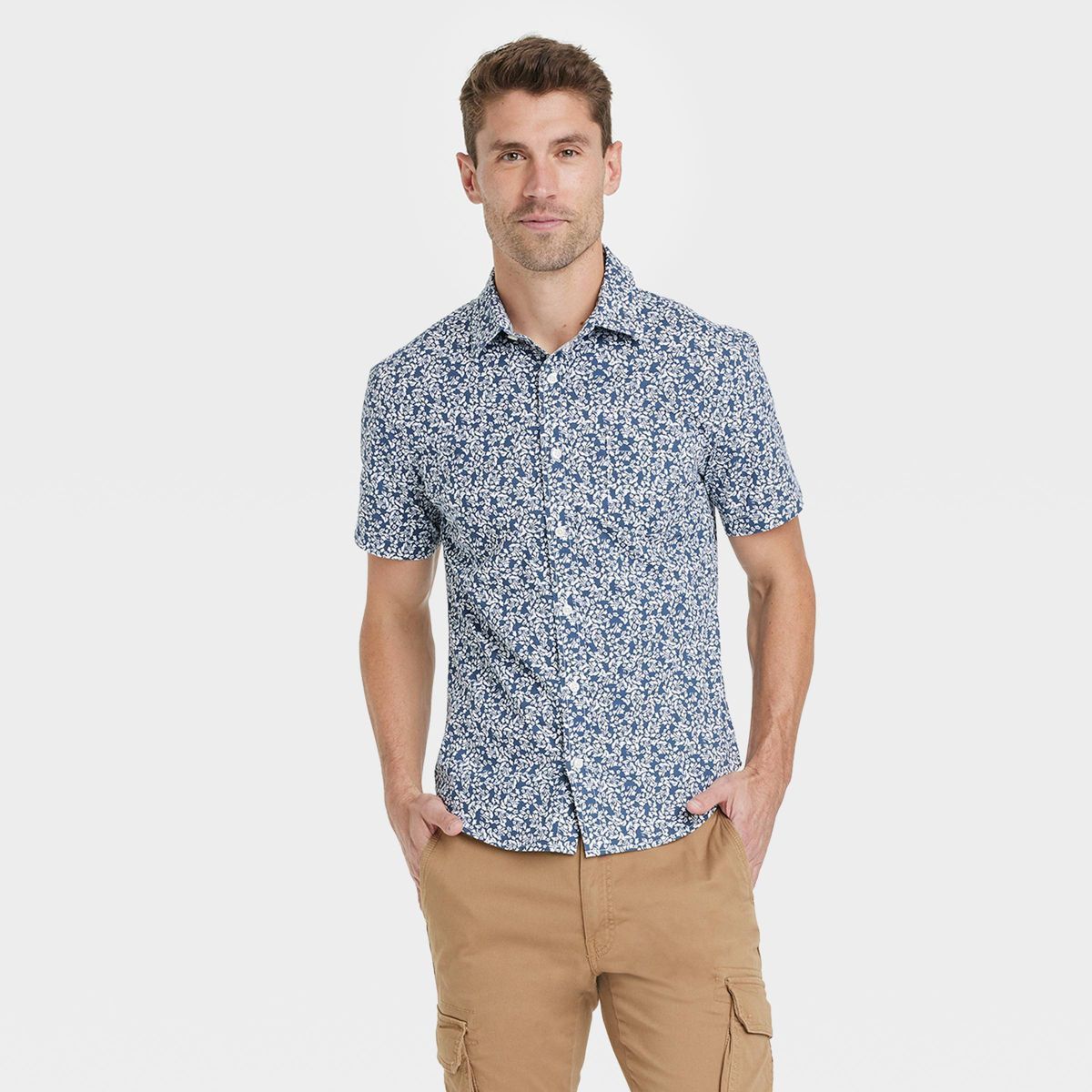 Men's Short Sleeve Slim Fit Button-Down Shirt - Goodfellow & Co™ | Target