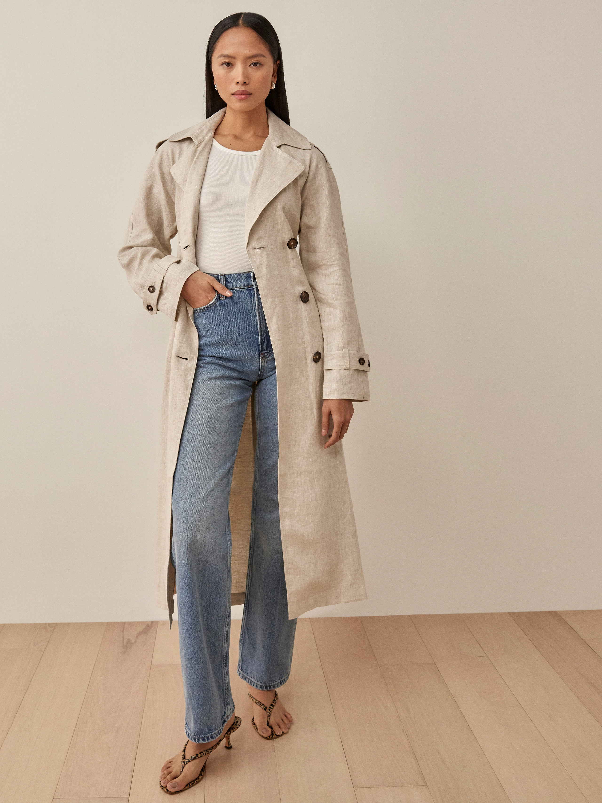 Belgium Linen Trench | Reformation (Global)