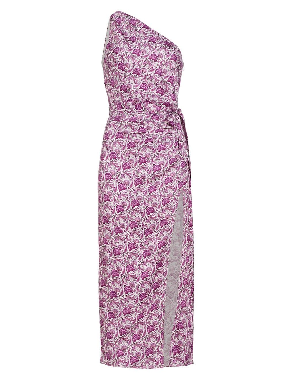 Nanu Paisley One-Shoulder Midi-Dress | Saks Fifth Avenue