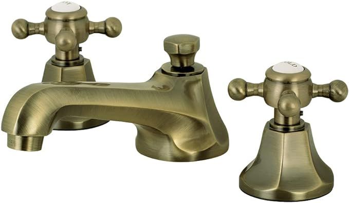 Kingston Brass KS4463BX 8 in. Widespread Bathroom Faucet, Antique Brass | Amazon (US)
