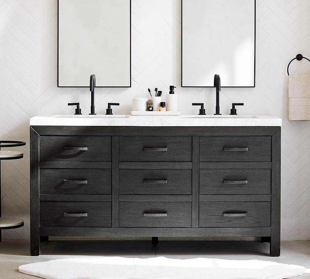 Linwood 60" Double Sink Vanity | Pottery Barn (US)