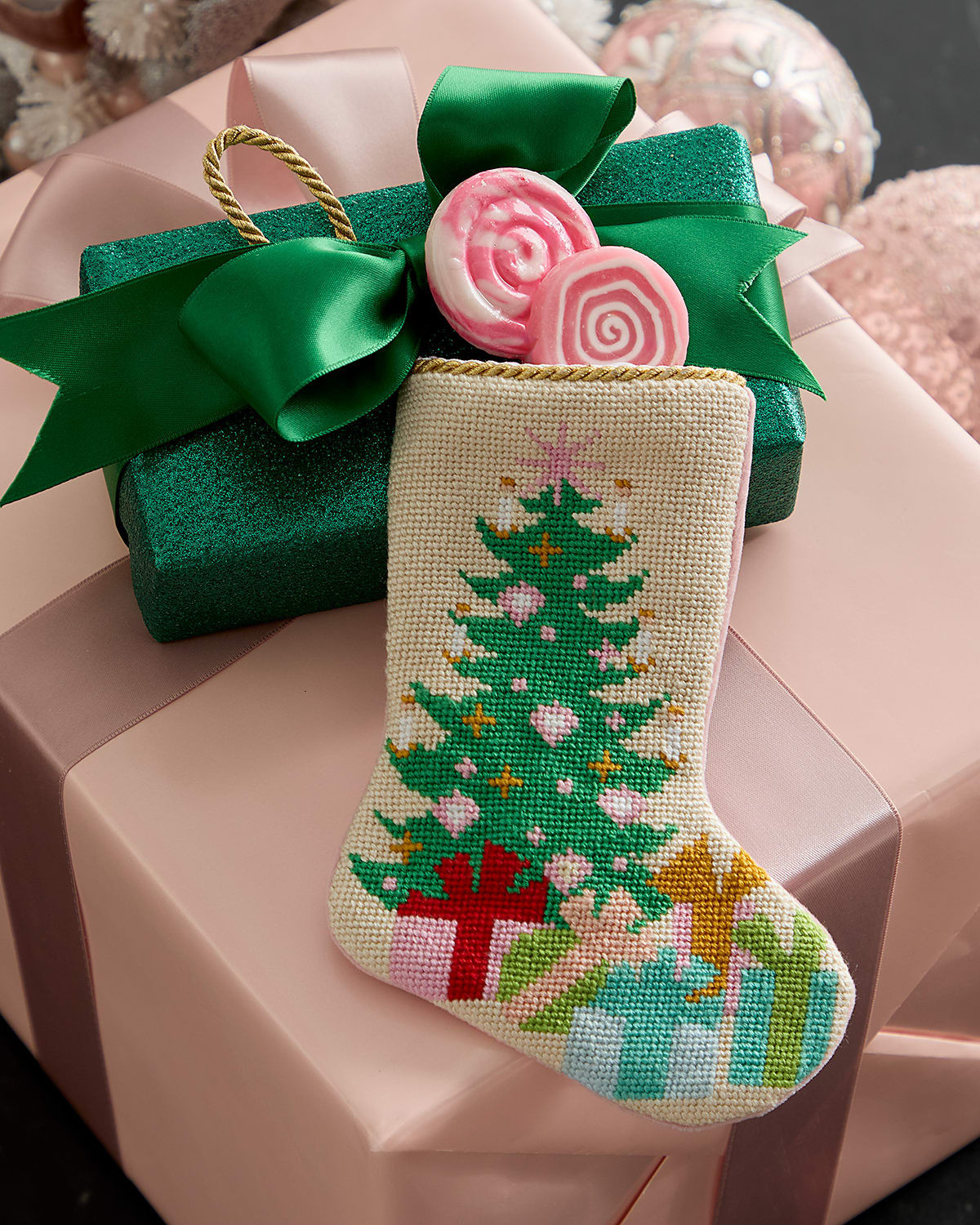 The Christmas Morning" Mini Bauble Stocking | Neiman Marcus