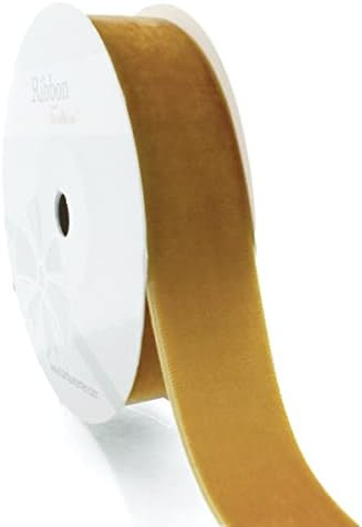 HBC 1" Velvet Ribbon 693 Antique Gold - 25 Yards | Amazon (US)