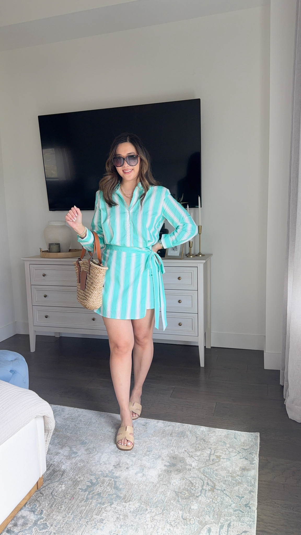 Vici spring outfit // striped wrap dress 

#LTKootd #LTKPetite #LTKSeasonal